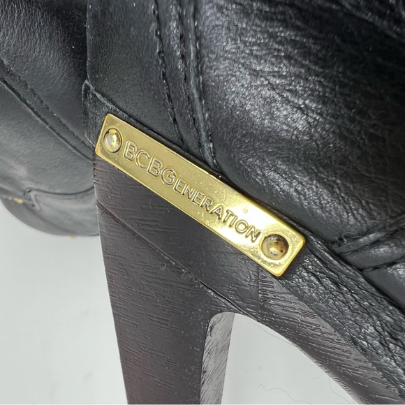 BCBG Generation Melo Boots Size 7 Sherpa Faux Fur Lined Heeled Ankle Boots - Picture 6 of 8